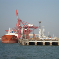 JNPT Port Mumbai, View of Liquid cargo jetty side